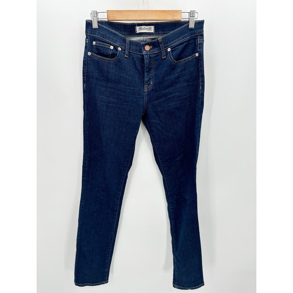 Madewell Alley Straight Jeans Womens 28 Blue Dark Wash Denim E0495 Cotton Blend